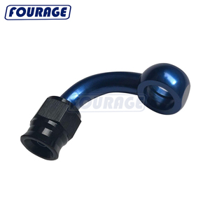 <span class=keywords><strong>Raccord</strong></span> banjo en aluminium Fourage à 90 degrés AN3 vers 3/8\" UNEF, trou banjo <span class=keywords><strong>de</strong></span> 10,2 mm pour <span class=keywords><strong>tuyau</strong></span> <span class=keywords><strong>de</strong></span> <span class=keywords><strong>frein</strong></span> à sertir - Product Image 2