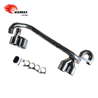 Système d'échappement Catback en acier inoxydable pour BMW E60 520i 523i 525i 528i 530i, style pare-chocs M5, avec doubles embouts de silencieux