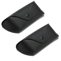 Accessoires de Lunettes Étui à Lunettes de Soleil Rangement Portable avec Fermeture Éclair Boîte Carrée Noire