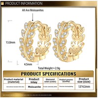 Boucles d'oreilles pendantes en moissanite avec serti, argent 925, couleur D, élégantes et minimalistes, idéales pour les vacances d'été à la plage, cadeau pour femme, bijoux raffinés