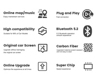 Adaptateur Android Auto sans fil 5,8 GHz en fibre de carbone avec logo OEM personnalisé, convertisseur de dongle de voiture filaire vers sans fil Plug & Play