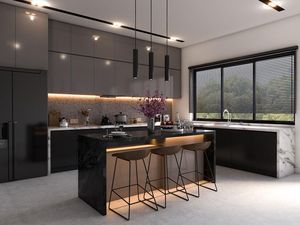 Meubles de <span class=keywords><strong>cuisine</strong></span> haut de gamme, design moderne, configuration modulaire, ensembles de meubles de <span class=keywords><strong>cuisine</strong></span> complets luxueusement personnalisés - Product Image 5