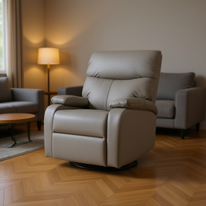 Divano Reclinabile Homeera in Ecopelle con Cuscino Girevole Manuale, Arredamento Moderno per Soggiorno - Product Image 2