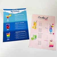 Impression de logo personnalisé de plusieurs modèles de menu de restaurant livret d'affiche format A4 A5 dépliant de dépliant de service flyers à bas quantité minimale de commande