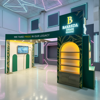 Diseño de Stand de Exhibición Modular de Madera de Montaje Rápido sin Herramientas, 10x20, Portátil, Estilo LEGO, para Ferias Comerciales