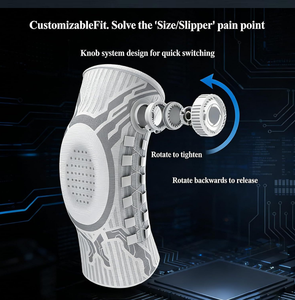 Genouillère de compression réglable avec coussinet en gel rotulien et stabilisateurs latéraux - Product Image 5