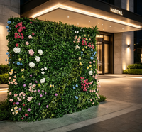 Système de clôture en feuillage artificiel anti-UV personnalisé, fournitures de décoration pour mur végétal, tapis de haie, jardin vertical