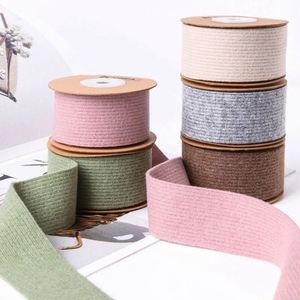 Cinta de Lana Multicolor de 2.5cm para Cajas de Regalo de Boda y Envoltura de Regalos de Invierno, 25yd/rollo - Product Image 1
