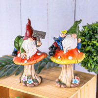 American Garden Elf Mushroom Welcome Card Ornaments