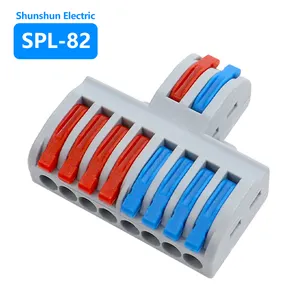 SPL-82 quick connector 2 in 8 out easy safe new universal compact electrical connection 0~400V