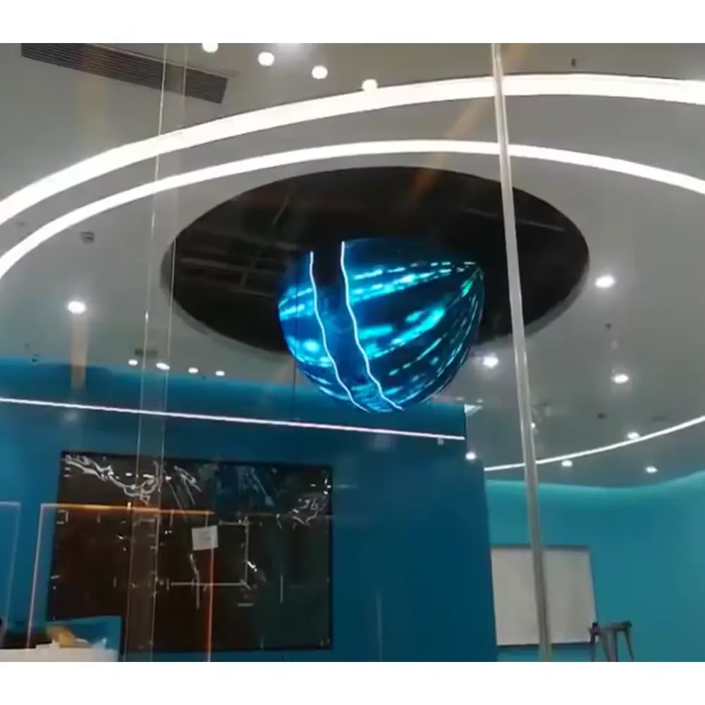 Pantalla de panel LED redonda para interiores P3, tablero digital de pared de vídeo, esfera de círculo suave comercial, pantalla LED para exposiciones