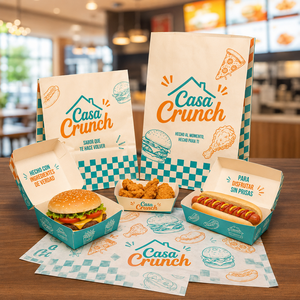 Disposable Chicken Box Burger Clamshell Takeaway <b>Containers</b> Combo Packaging Custom - Product Image 1