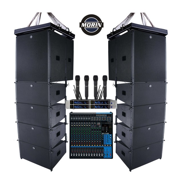 MORIN TW-10DSP Active Single 10inch Line Array Tower Speakers Powered DSP Audio Sound System