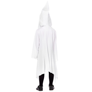 Costume di Halloween XJ - Piccolo fantasma bianco timido - Cappello a punta con maniche larghe e vestito con motivo stampato - Product Image 4