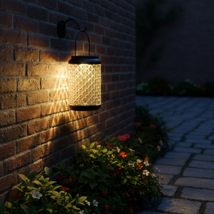Lámpara <span class=keywords><strong>Solar</strong></span> <span class=keywords><strong>LED</strong></span> de Plástico Vintage, IP44 Impermeable, Luz Blanca Cálida, Lámpara de Jardín con Gancho - Product Image 2