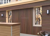Panel de decoración de pared WPC alternativo de madera para exteriores, revestimiento de pared Exterior de Casa impermeable con diseño de grano de madera