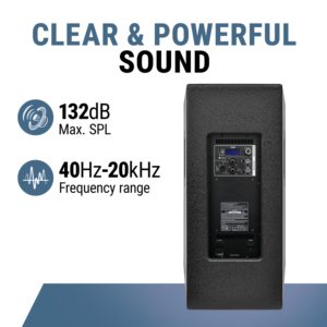 RQSONIC WQ15D3 1000W RMS 15 pouces Haut-parleur actif professionnel en bois avec driver néodyme pour jeux et audio - Product Image 2