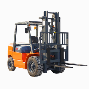 Chariot élévateur diesel HW à haute capacité de charge de 5 tonnes avec anti-collision, hauteur de levage de 2200 mm, longueur de fourche de 2950 mm, garantie de 4 ans - Product Image 1