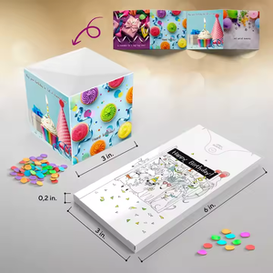 Nhà Máy Tùy Chỉnh Tái Chế Vật Liệu Album Ảnh Card -up Cubes Bất Ngờ Confetti Lớp Phủ UV Dập Nổi Tự Làm Nổ Quà Tặng - Product Image 4