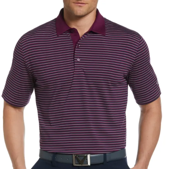 Mens Striped Logo Oversize Polo Polyester T shirt for Men Tshirts with Logo Custom Logo Print