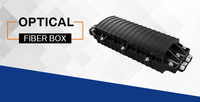 Carcasa de empalme de fibra óptica impermeable de 24/48 núcleos Tipo horizontal con 2 entradas y 4 salidas para uso en red FTTH