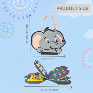 Nuevo Juguete Educativo de Rompecabezas para Niños Pequeños, Forma de Animal, <span class=keywords><strong>Elefante</strong></span>, Fieltro No Tejido, Tablero de Actividades, Aprobado por CE-UKCA-Reach-CPC, <span class=keywords><strong>Libro</strong></span> Sensorial Silencioso para - Product Image 4