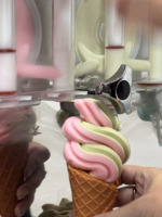 Distributeur professionnel de desserts glacés à 3 têtes pour gelato, slush, cocktails, yaourt fouetté
