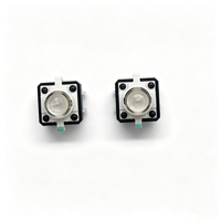 Interrupteur tactile lumineux 12x12x7,3 mm, bouton-poussoir momentané 6 broches DIP avec LED rouge 12V