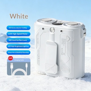 Dual Cooling <b>Head</b> Waist <b>Fan</b> Portable Clip On Waist Cooler Powerful Wind Outdoor Construction Cooling <b>Fan</b> - Product Image 2