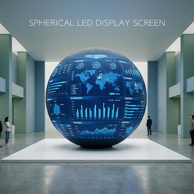 360 Degree View P2.5 P3 P4 Sphere LED Display Creative Ball LED Screen Globe LED Video Display for Shopping Mall Advertising