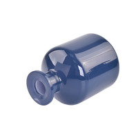 Diffuseur de parfum en verre bleu personnalisé avec parfum premium, senteur fraîche, emballé pour une utilisation au bureau