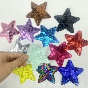 แพทช์ผ้าปักลายดาวห้าแฉกขนาดใหญ่สีสันสดใส ประดับด้วยเลื่อมและลูกปัด ติดด้วยผ้าสักหลาด ไม่ต้องเย็บ ซักได้ แพทช์ดาวห้าแฉกแบบเลเซอร์คอมพิวเตอร์ - Product Image 4