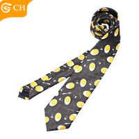Cravates personnalisées imprimées créatives pour hommes, décontractées, amusantes, en polyester, transfert thermique