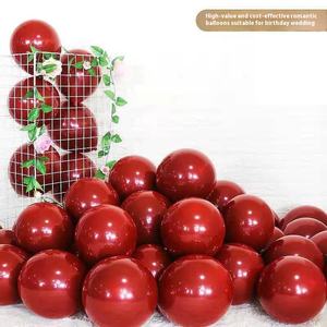 Ballons en latex de <span class=keywords><strong>12</strong></span> pouces, rouge vin, or rose, noir brillant, 3,2 grammes, 100 pièces/sac pour décorations de fête - Product Image 5
