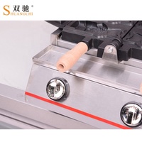 Machine à Taiyaki croustillante commerciale semi-automatique Nouvelle condition Machine à gaz semi-automatique pour gâteau de poisson et gaufres pour collations et crème glacée