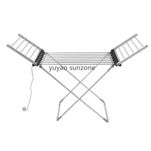 Sunzone secador elétrico de roupas aquecidas, secador com suporte para lavanderia e roupas dobráveis, com aprovação completa
