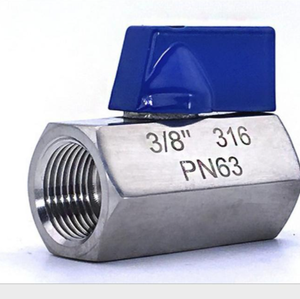 Vannes à boisseau sphérique miniatures en acier inoxydable ISO avec double filetage femelle pour canalisations d'évacuation aux États-Unis - Product Image 6