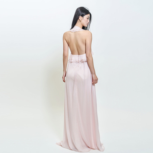 Precio directo <span class=keywords><strong>de</strong></span> fábrica Premium Pink Cubic Floral Neck Dress Niche francés Light Wedding Nupcial <span class=keywords><strong>Vestidos</strong></span> <span class=keywords><strong>de</strong></span> mañana - Product Image 6