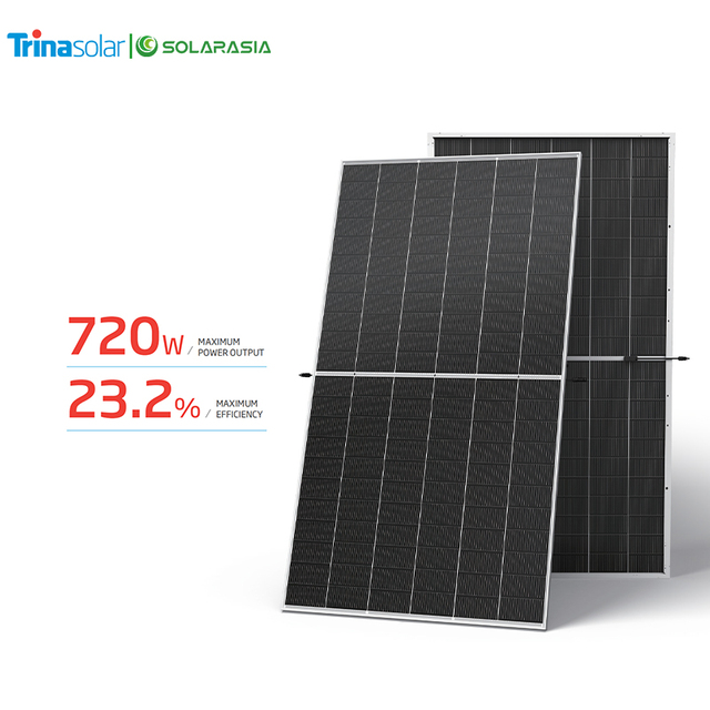 Premium Tier 1 Monocrystalline PV Panels Trina N Type TOPCon 695w 700w 705w 710w 715w 720w Bifacial Dual Glass Module