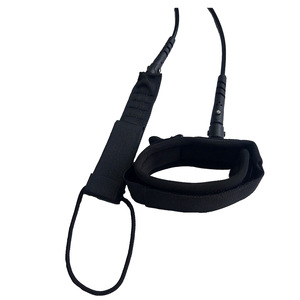 Correa para Tabla de Surf de Material PU 6x5.5 con Gancho Elástico y Hebilla para Uso en Agua de Océano, Unisex, Minimalista, Color Negro Sólido - Product Image 3