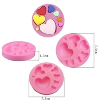 Moule à Fondant en Silicone en forme de coeur aimant bricolage coloré doux coeur chocolat et pâte à bonbons pour gâteau biscuit décoration outil moule
