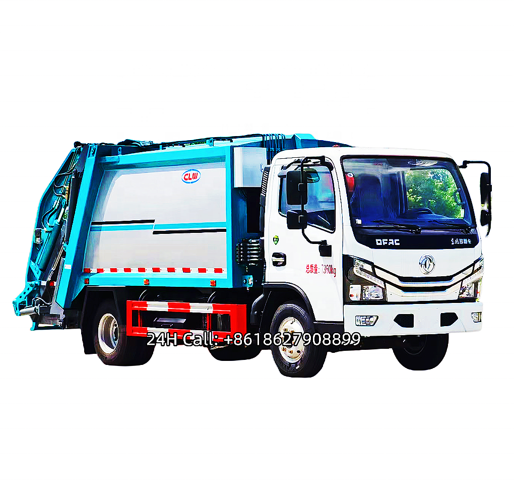 Dongfeng 6CBM мусорный уплотнитель грузовик RHD мусоровоз