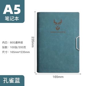 Carnet A5 en PU à feuilles mobiles avec boucle magnétique, agenda de bureau professionnel, personnalisable avec logo, promotionnel, vente en gros - Product Image 5