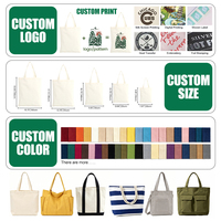 Bolsas de Lona en Blanco al por Mayor, Bolsas de Mano de Lona Marrón Reutilizables con Logotipo Personalizado Impreso, para Compras, Oficina y Uso Diario