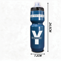 Botol Minum Olahraga 720ml Logo Kustom, Ringan, untuk Bersepeda Gunung, dengan Tutup Kedap Udara, Wadah Minum Plastik