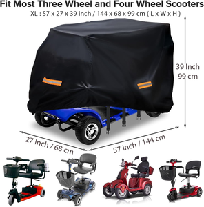 Funda de Almacenamiento para Scooter Eléctrico, Resistente, Impermeable, Anti-UV, Duradera, con Tiras Reflectantes Impermeables - Product Image 3