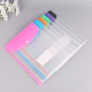 A4 Kích Thước Rõ Ràng Dọc 11-Lỗ Snap Nút PP Chất Liệu Thư Mục Tài Liệu Không Thấm Nước Thư Mục Cho Sinh Viên Thi Lưu Trữ - Product Image 3