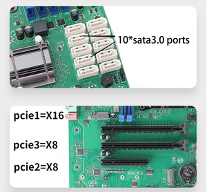 Intel 10-Bay X99 C612 Mainboard for NAS Server XEONプロセッサE5 V3/V4 PCIEx16 6xDDR4 2.5G LAN ITX MATX 64GB RAM容量新品 - Product Image 5