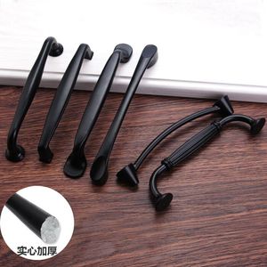 Manijas de Gabinete de Aleación de Aluminio Sólido DISIWEI, Perillas de Cajón de Armario en Negro Mate, Herrajes Modernos Minimalistas para Muebles - Product Image 1