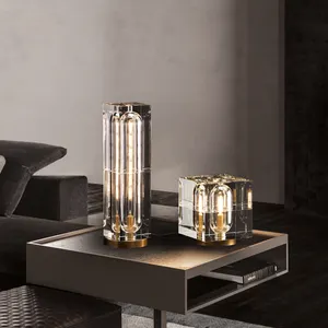 Best Sellers High quality square crystal Lamp Modern Decorative Bedside Desk Lamp Bedroom luxury table lamp